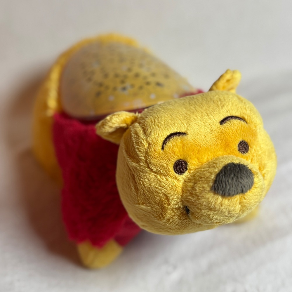 Disney Winnie the Pooh Sleeptime Kids' LED Lite Plush - Pillow Pets - Yellow/Red